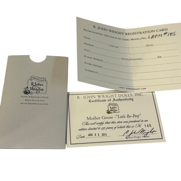 R John Wright #145 of 150 Mice Little Bo-Peep Mouse Mother Goose Series Complete - Picture 4 of 6